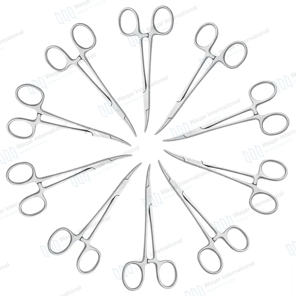 10 Pcs Mosquito Hemostat Forceps Set 5″ Curved