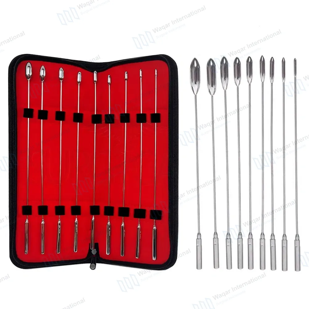 9 Pcs Bakes Common Duct Dilators Set 3mm-11mm Single Ended