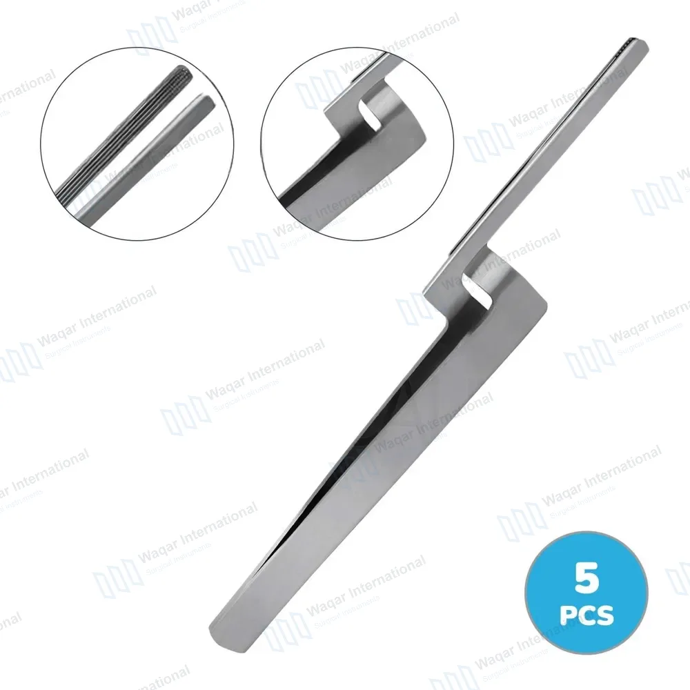 5 Standard Articulating Paper Forceps Set 6″ Cross Serrated Tips