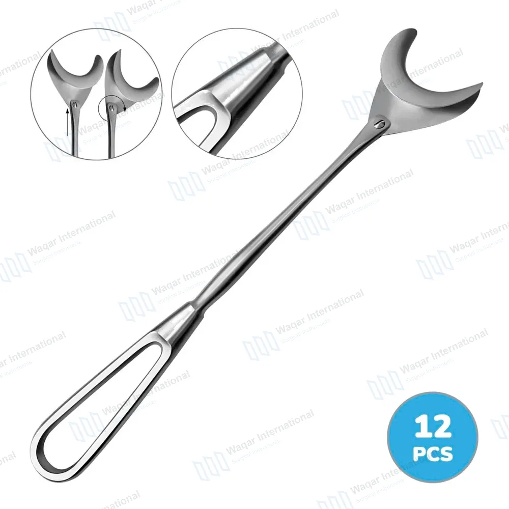 12 Cheek Retractors 7.75″ (19.7cm) with Swivel Blade 35mm Wide