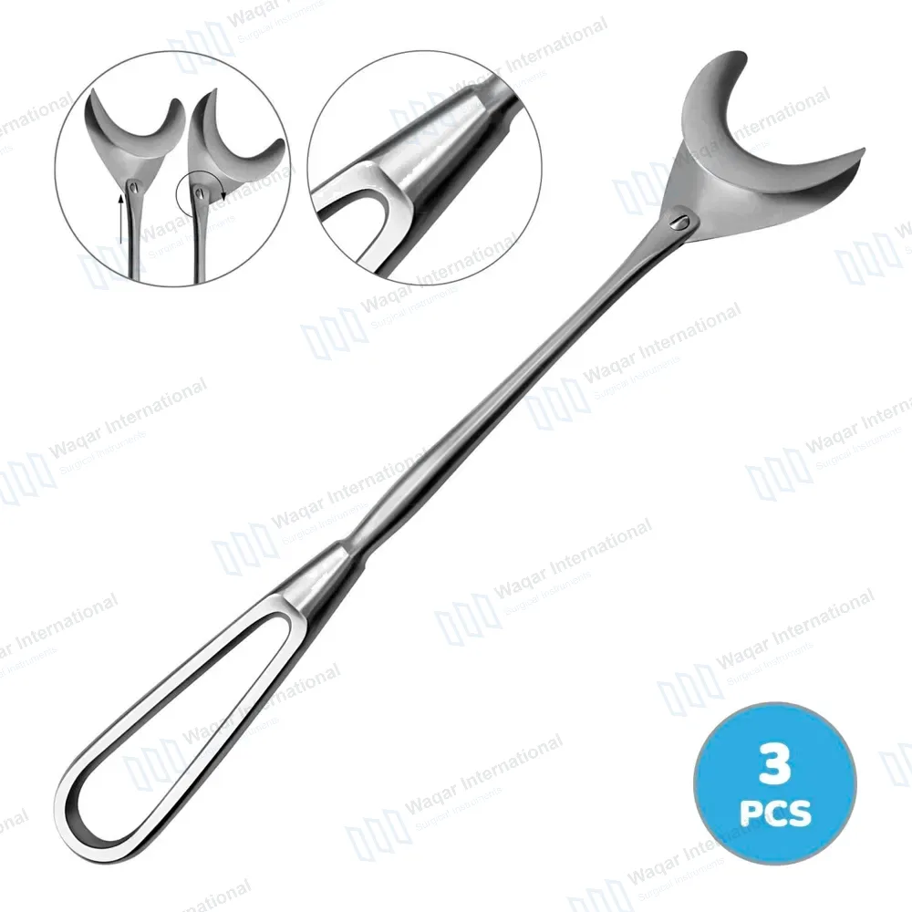 3 Cheek Retractors 7.75″ (19.7cm) with Swivel Blade 35mm Wide