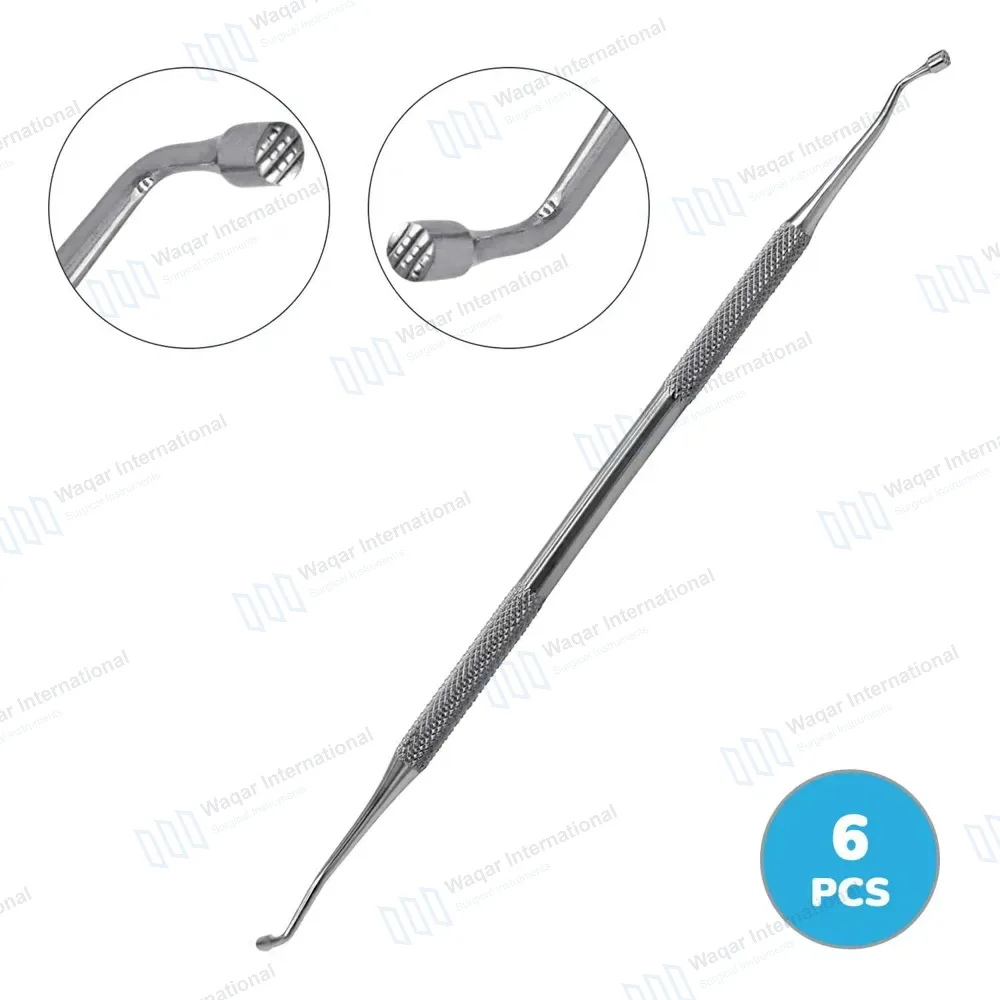 6 Pcs Amalgam Plugger Black #1/2 Double Ended