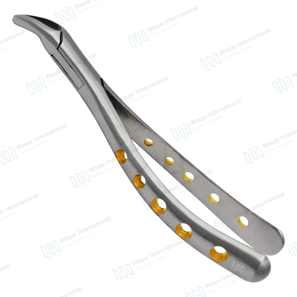 Extraction Forceps #150 Upper Incisors Gold Hollow Python Grip Handle