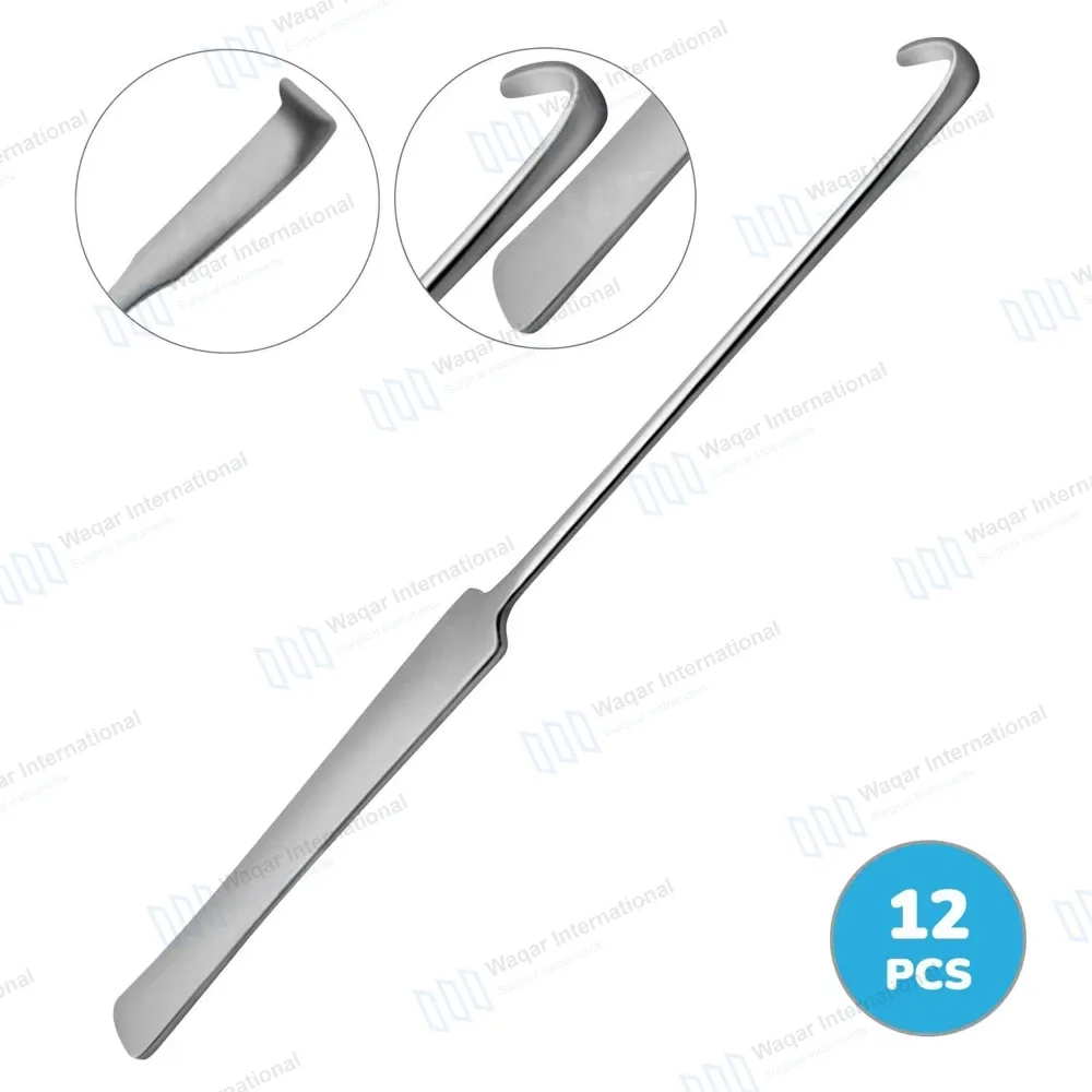 12 Pcs Spay Snook Hook Set 8″ Curved 5-6mm Wide Blunt Tip Flat Handle