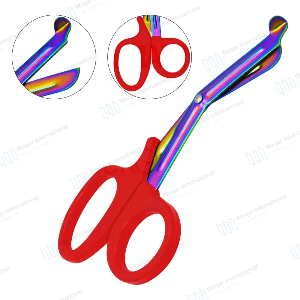 Rainbow Blades EMT Scissors 7.25″ (18.4cm) Red Handle