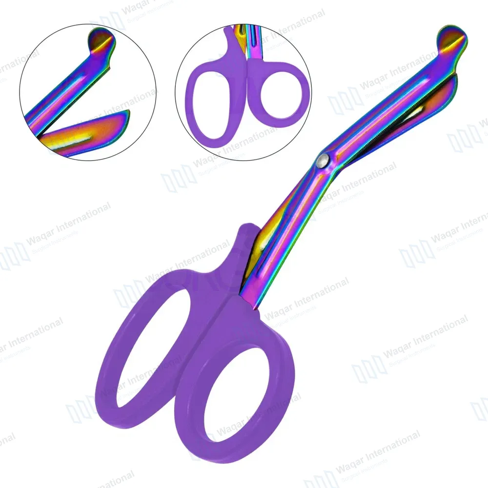 Rainbow Blades EMT Scissors 7.25″ (18.4cm) Purple Handle