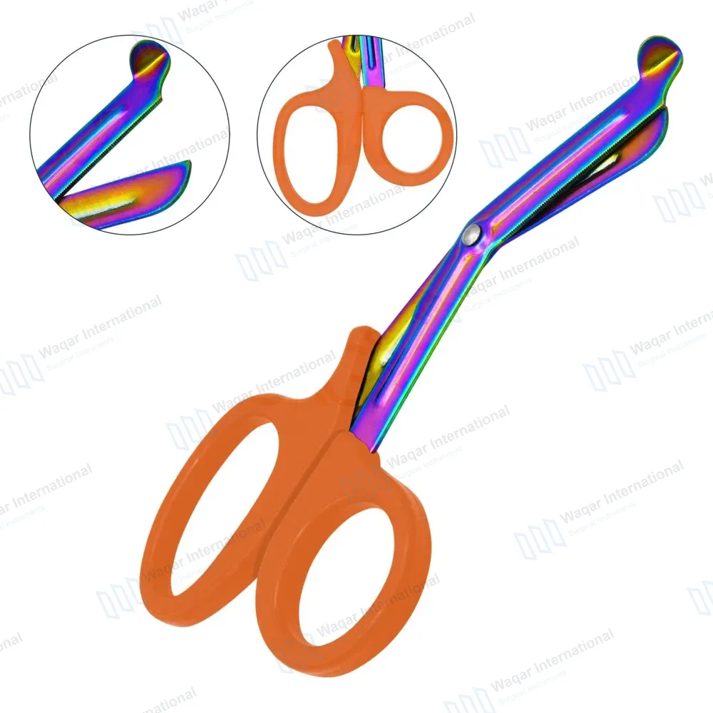 Rainbow Blades EMT Scissors 7.25″ (18.4cm) Orange Handle