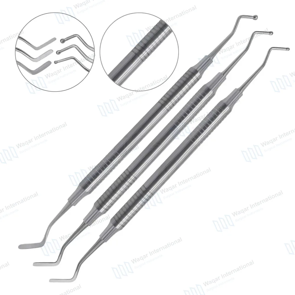 3 Pcs Ball Burnisher/Flat Plastic Composite Filling Dental Restorative Instrument – Silver