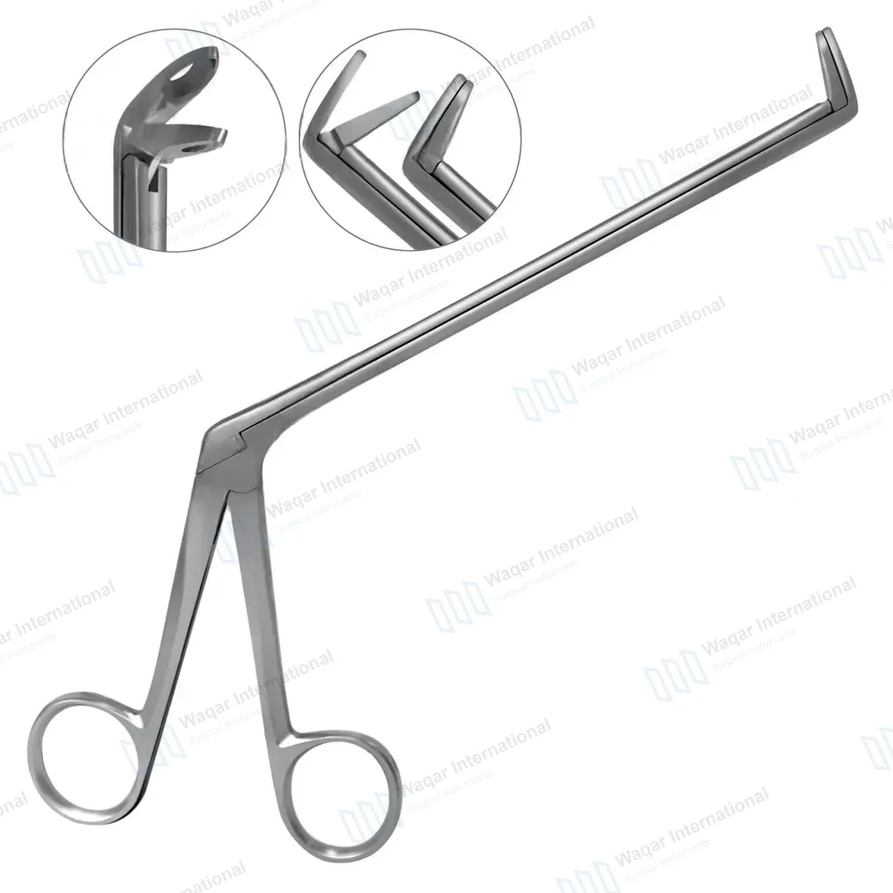 Wilde Blakesley Ethmoid Forceps 5″ Shaft 90° Up 4x12mm Pointed Fenestrated Cup