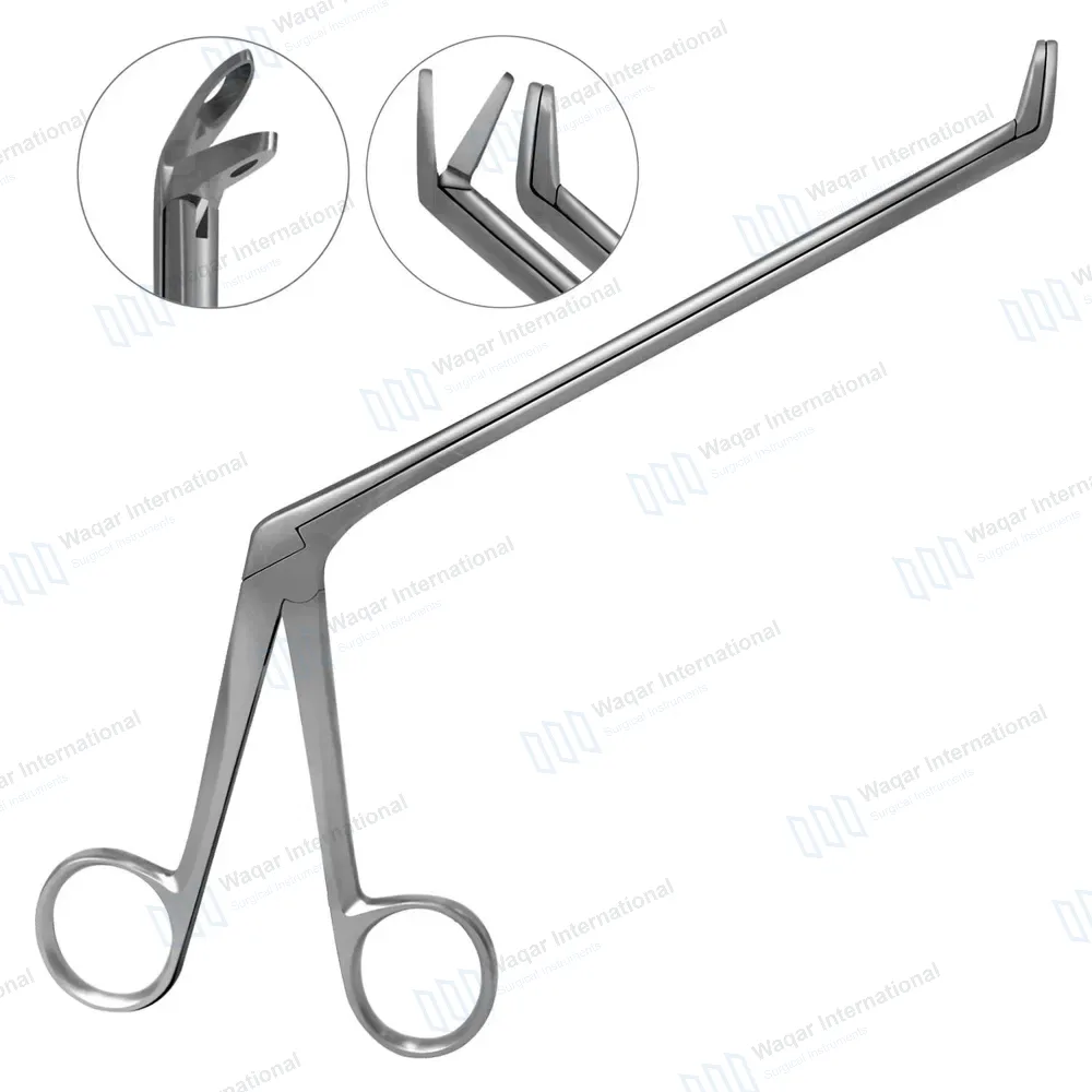 Wilde Blakesley Ethmoid Forceps 5″ Shaft 45° Up 4x12mm Pointed Fenestrated Cup