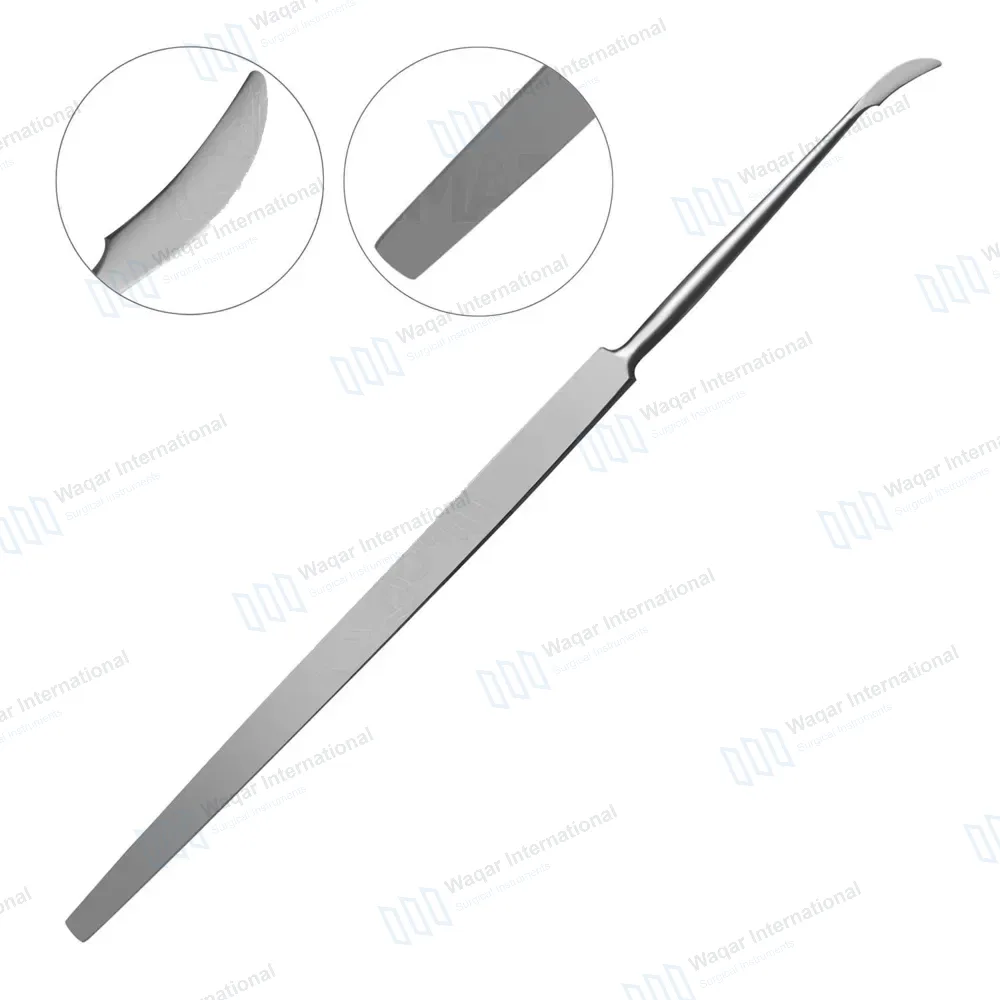 Sinus Sickle Knife 7.5″ Curved Blunt Tip