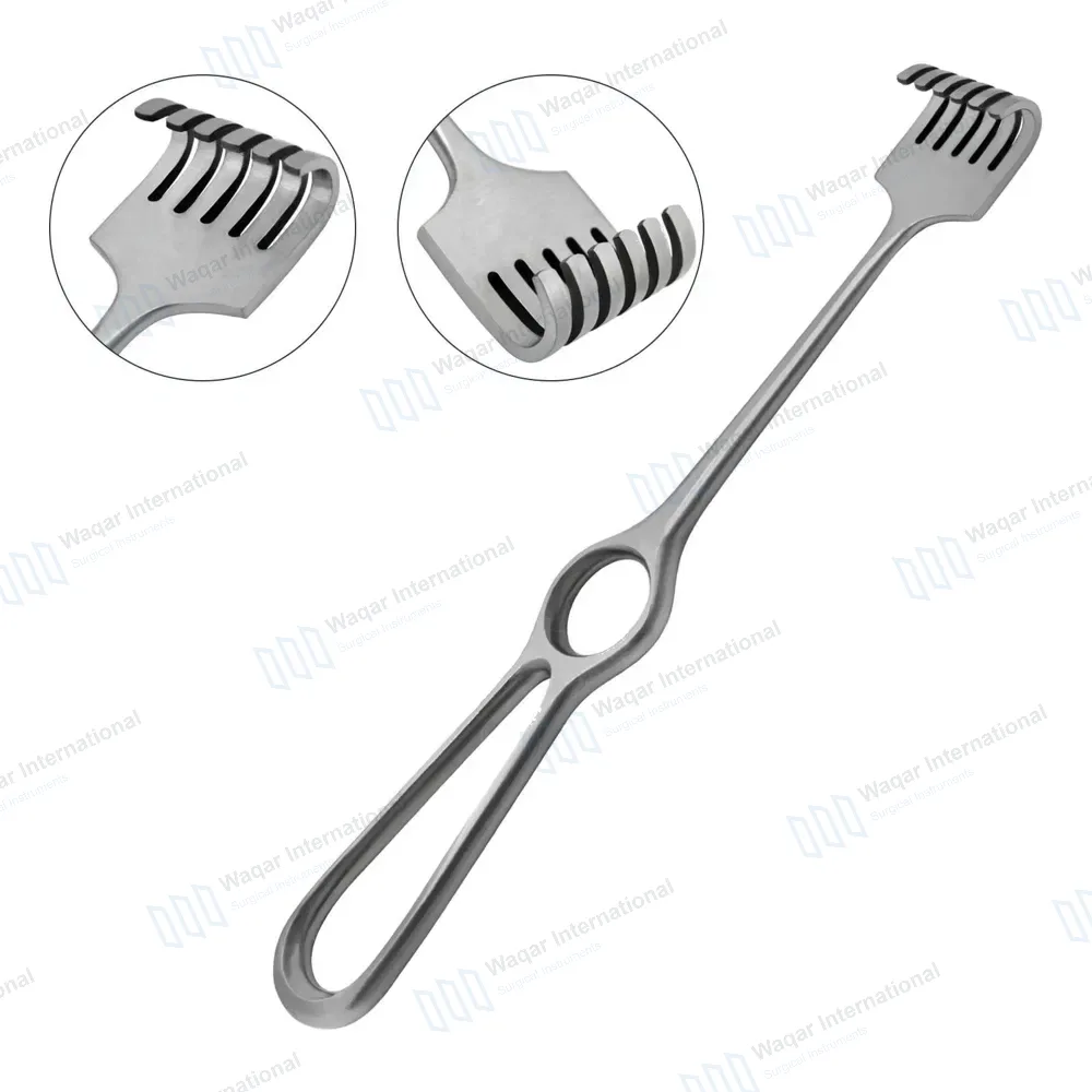 Volkman Retractor 8.5″ Ring Handle with 6 Blunt Prongs