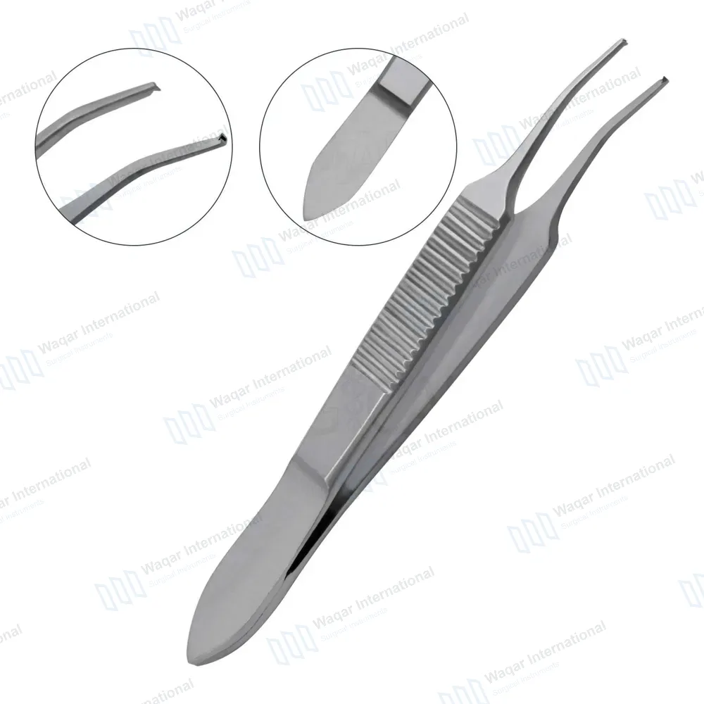 Graefe Iris Forceps 3″ (7.6cm) Curved 1×2 Teeth