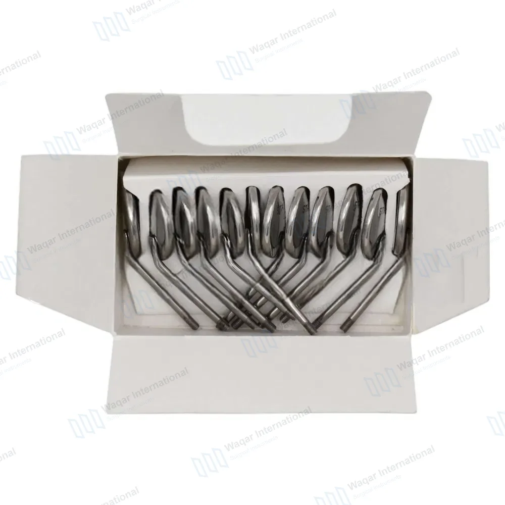 12 Pcs Front Surface Dental Mirrors Box Size #5/24mm with Handle