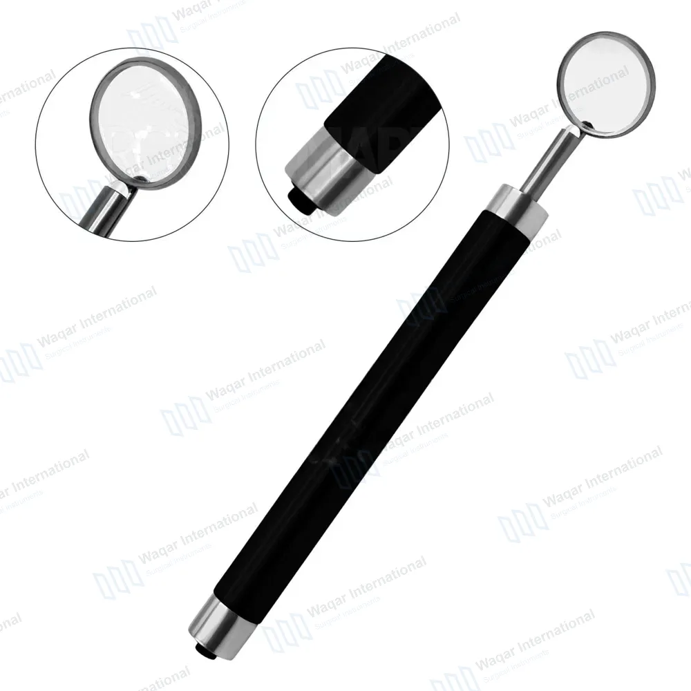 Dental Mirror with Light – Black Color Handle