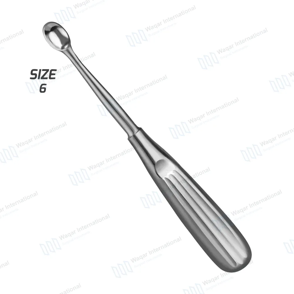 Spratt Brun Bone Curette 6.5″ Oval Cup 8.7×12.6mm Size #6
