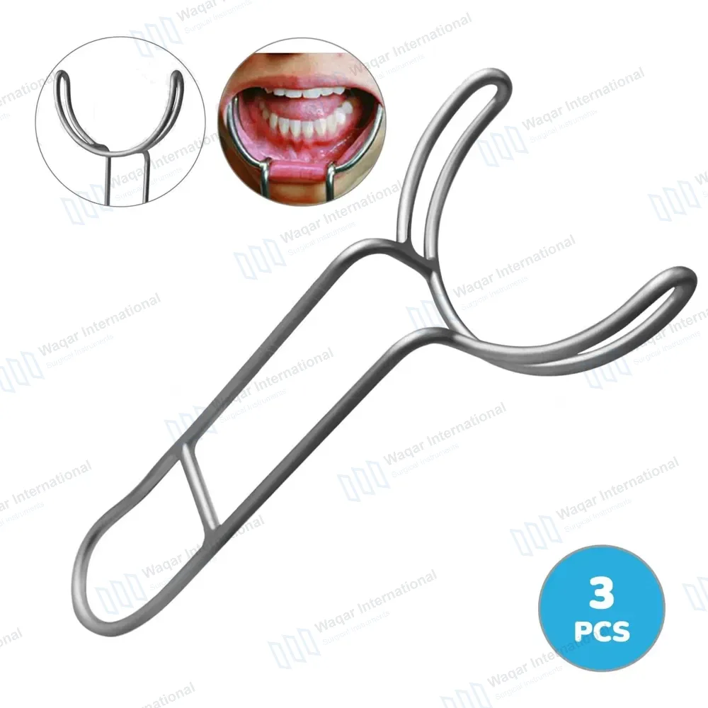 3 Vestibulum Lip and Cheek Retractor 7″ Upper & Lower Jaws