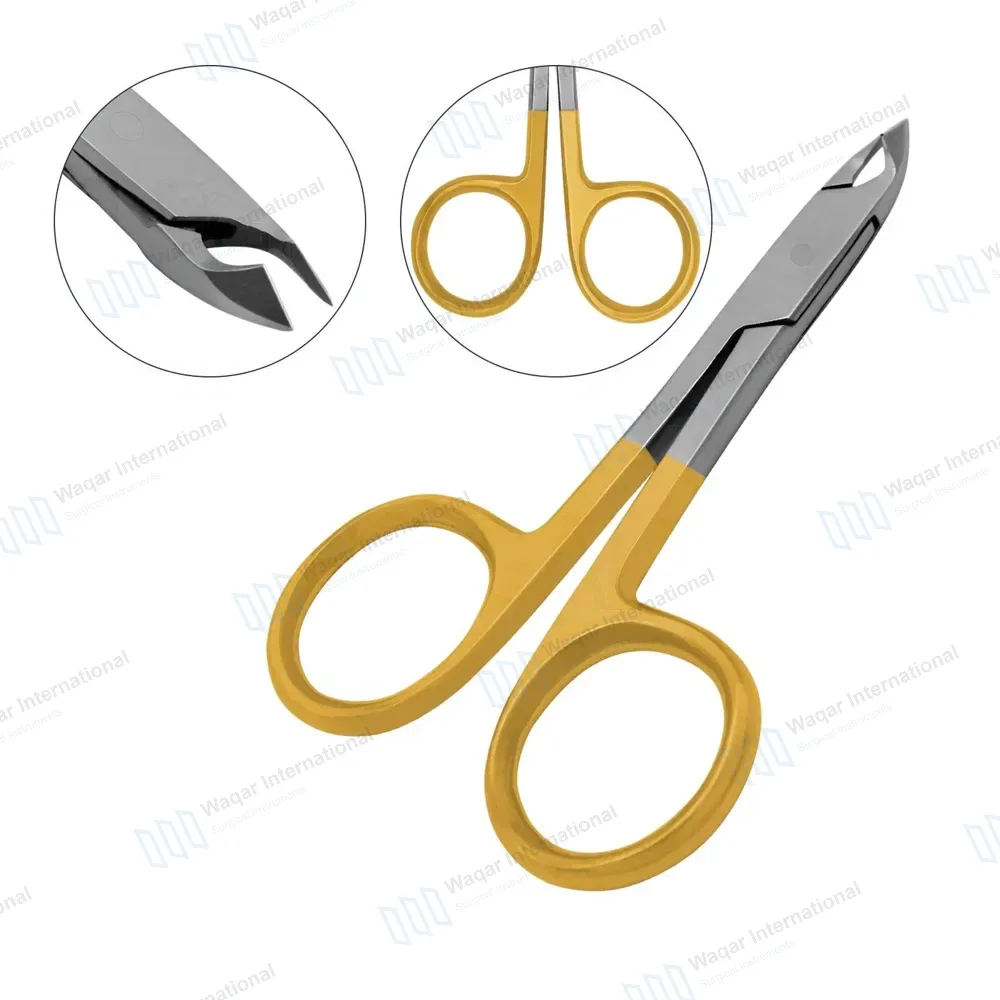 Cuticle Nipper Scissor Style 3.5″ (8.9cm) Gold Ring Handle