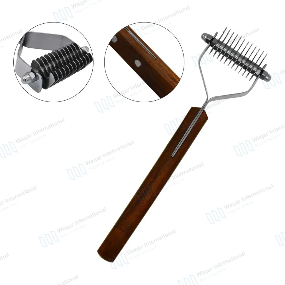 De-shedding Rake 12 Blades 7.5″ Pet Grooming Dematting Comb