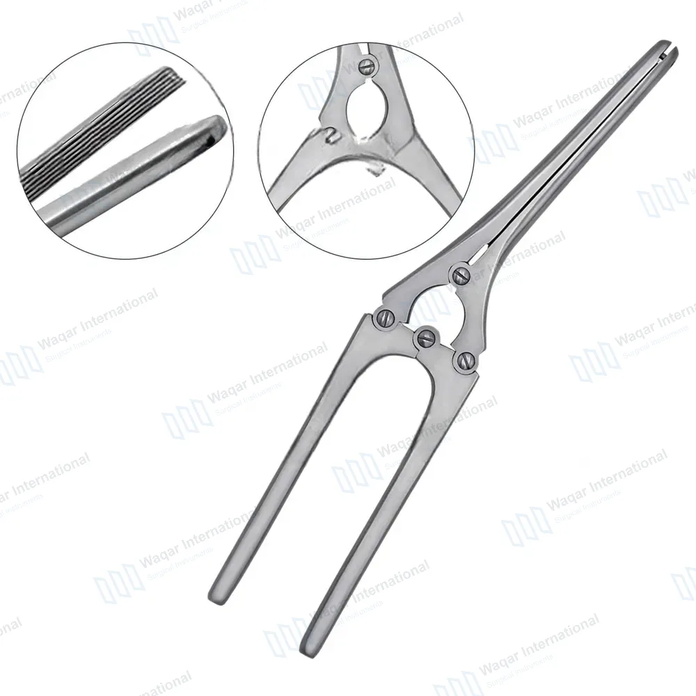 Payr Pylorus Clamps 11.5″ with Pin 4.75″ (120mm) Serrated Jaws