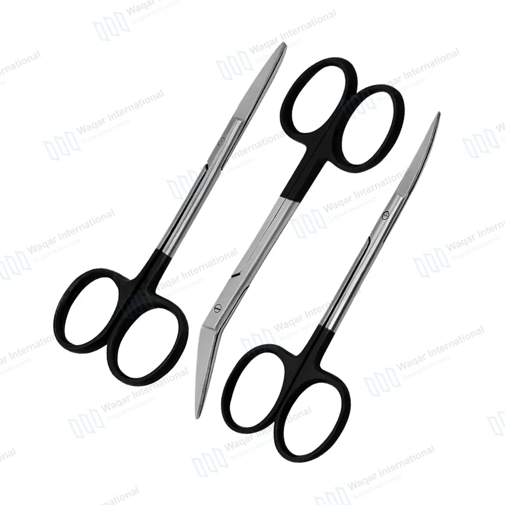 3 Pcs Supercut Iris Scissors 4.5″ (11.4cm) Straight+Curved+Angled