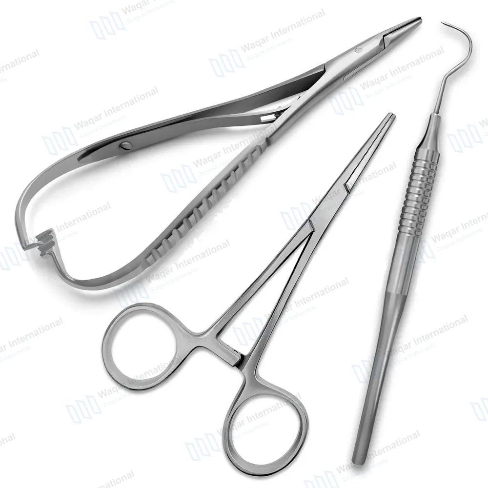 3 Pcs Basic Dental Ligature Ties Removal Braces Fixing Tool Kit