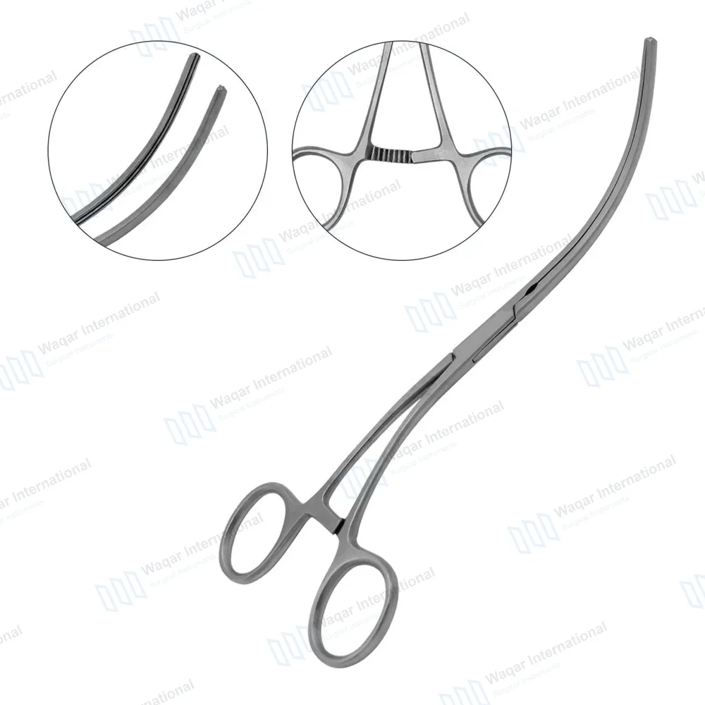 Debakey Peripheral Vascular Clamps 7.75″ Curved 90mm Atraumatic Jaws