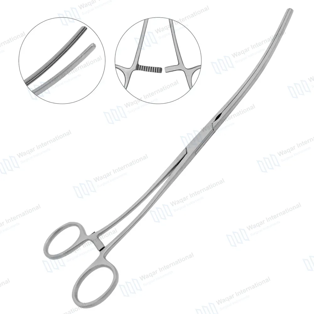 Debakey Aortic Aneurysm Clamp 12″ Curved 110mm Atraumatic 1×2 Teeth Jaws