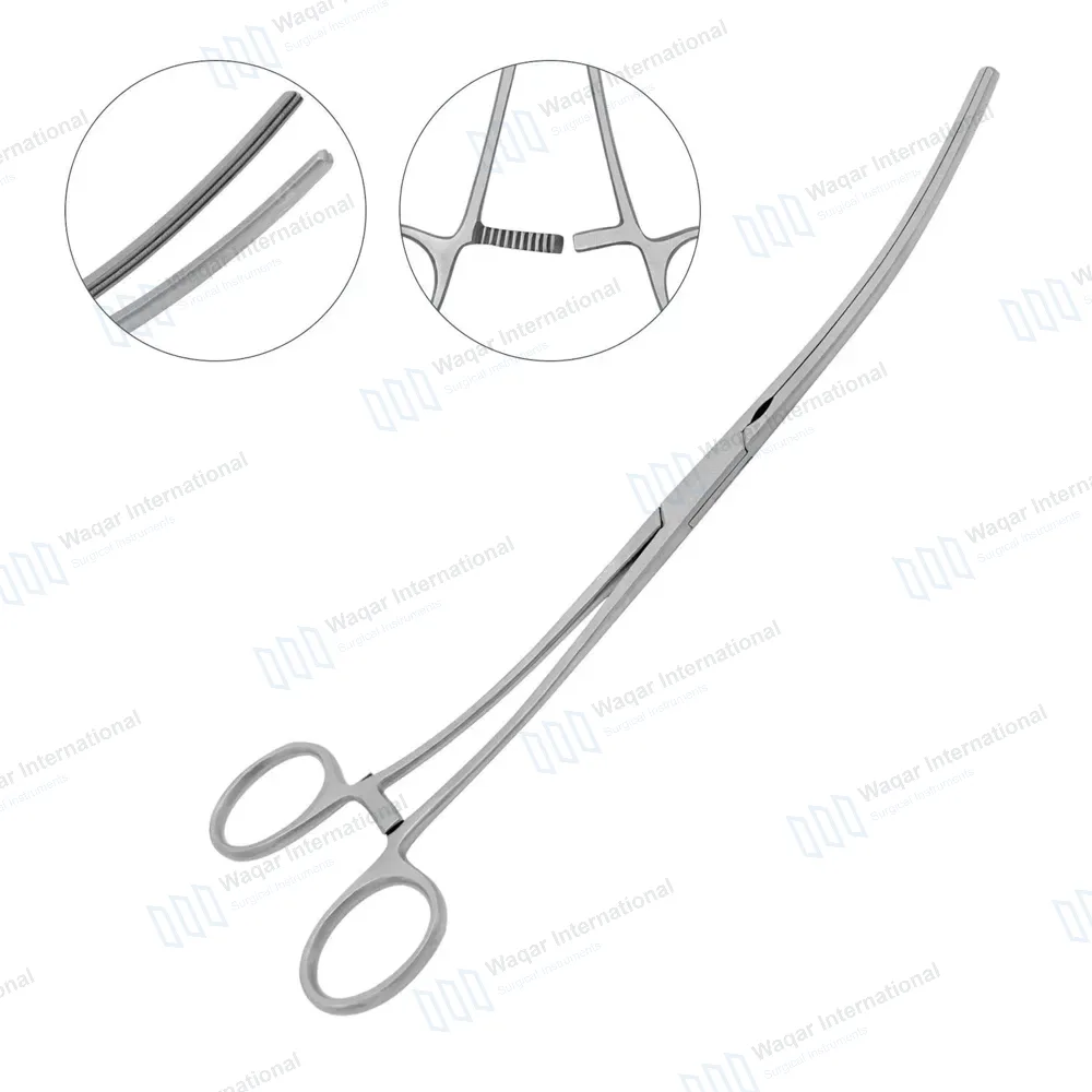 Debakey Aortic Aneurysm Clamp 10″ Curved 95mm Atraumatic 1×2 Teeth Jaws