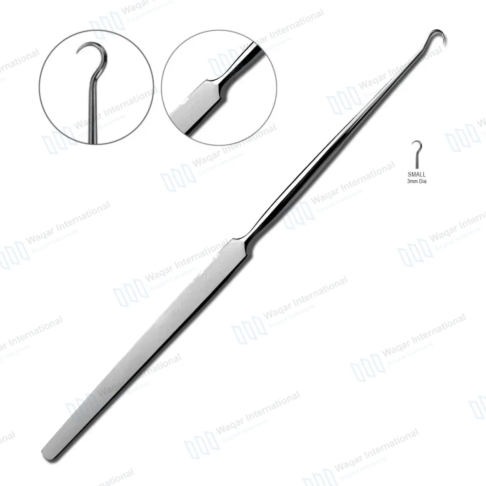 Gillies Skin Hook 7″ Small 3mm Dia Sharp Round Tip
