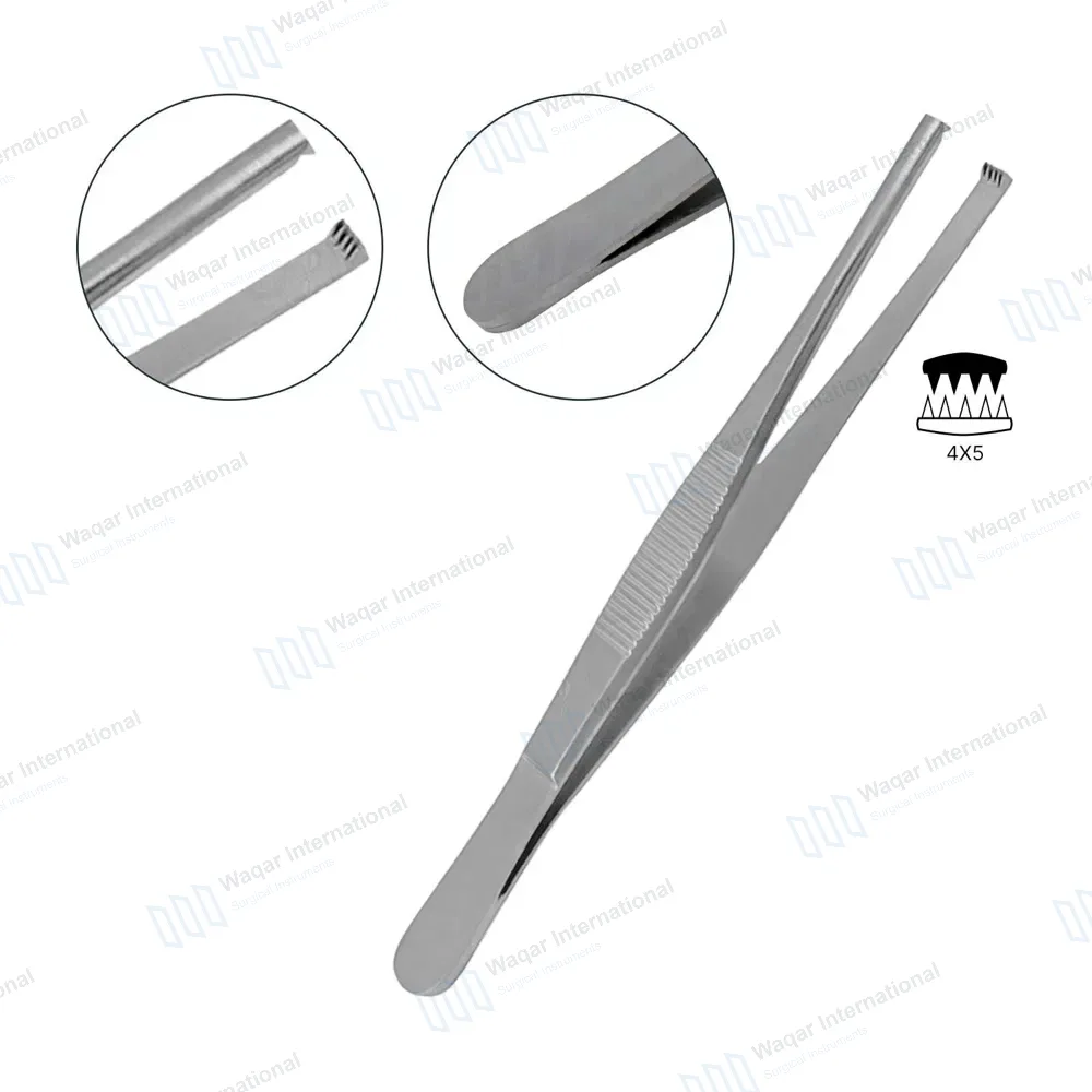 Thumb Tissue Forceps 4×5 Teeth 5.5″