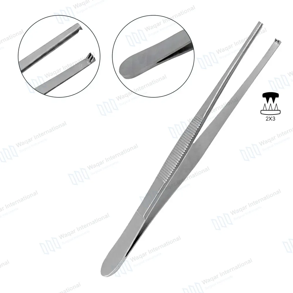 Thumb Tissue Forceps 2×3 Teeth 6″
