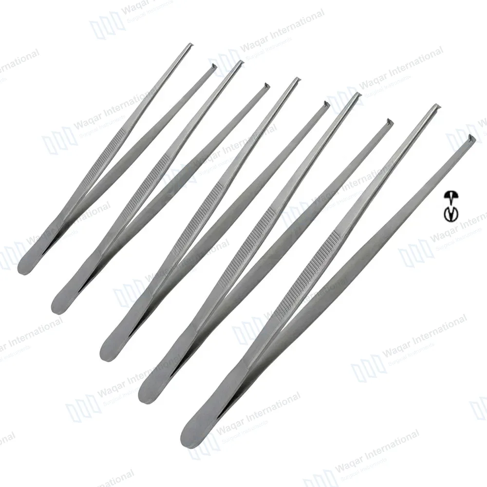 5 Thumb Tissue Forceps Set 1×2 Teeth 4.5″, 5″, 5.5″, 6″ & 8″