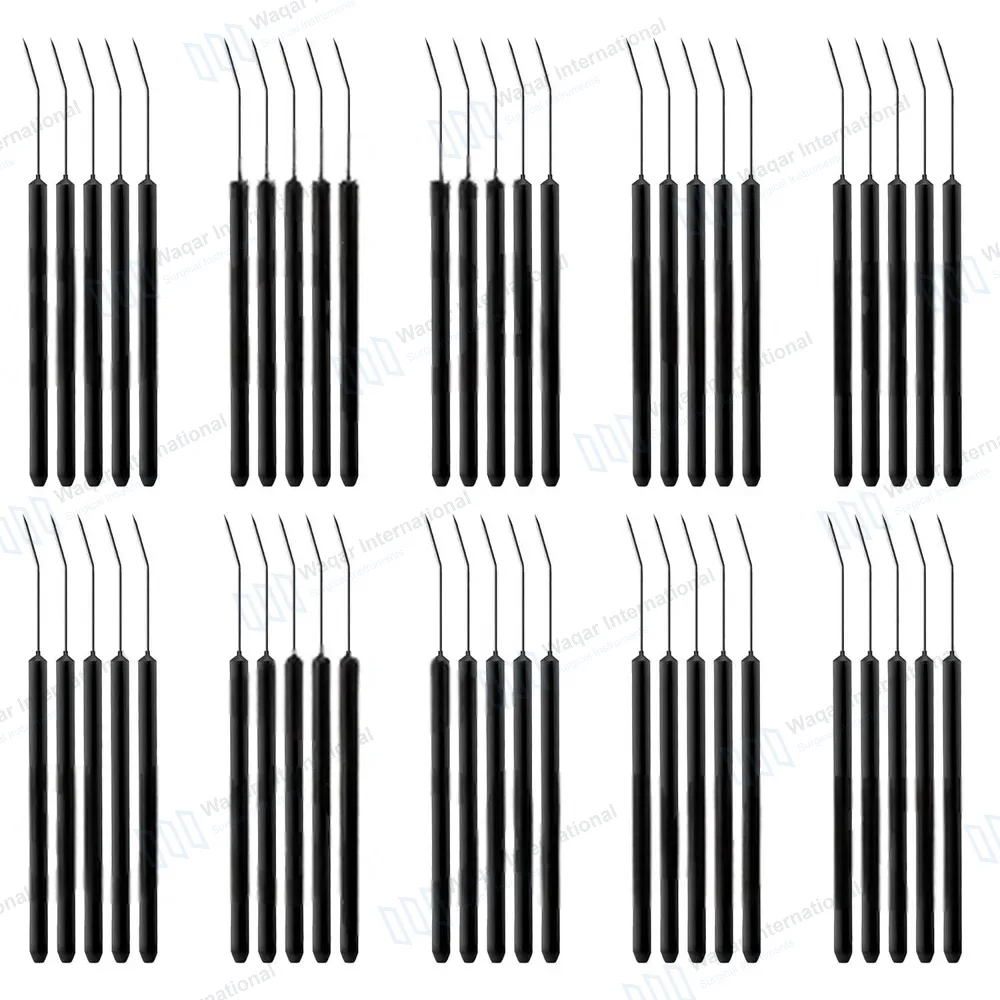50 Teasing Needles 5.5″ Bent Tips with Plastic Handle