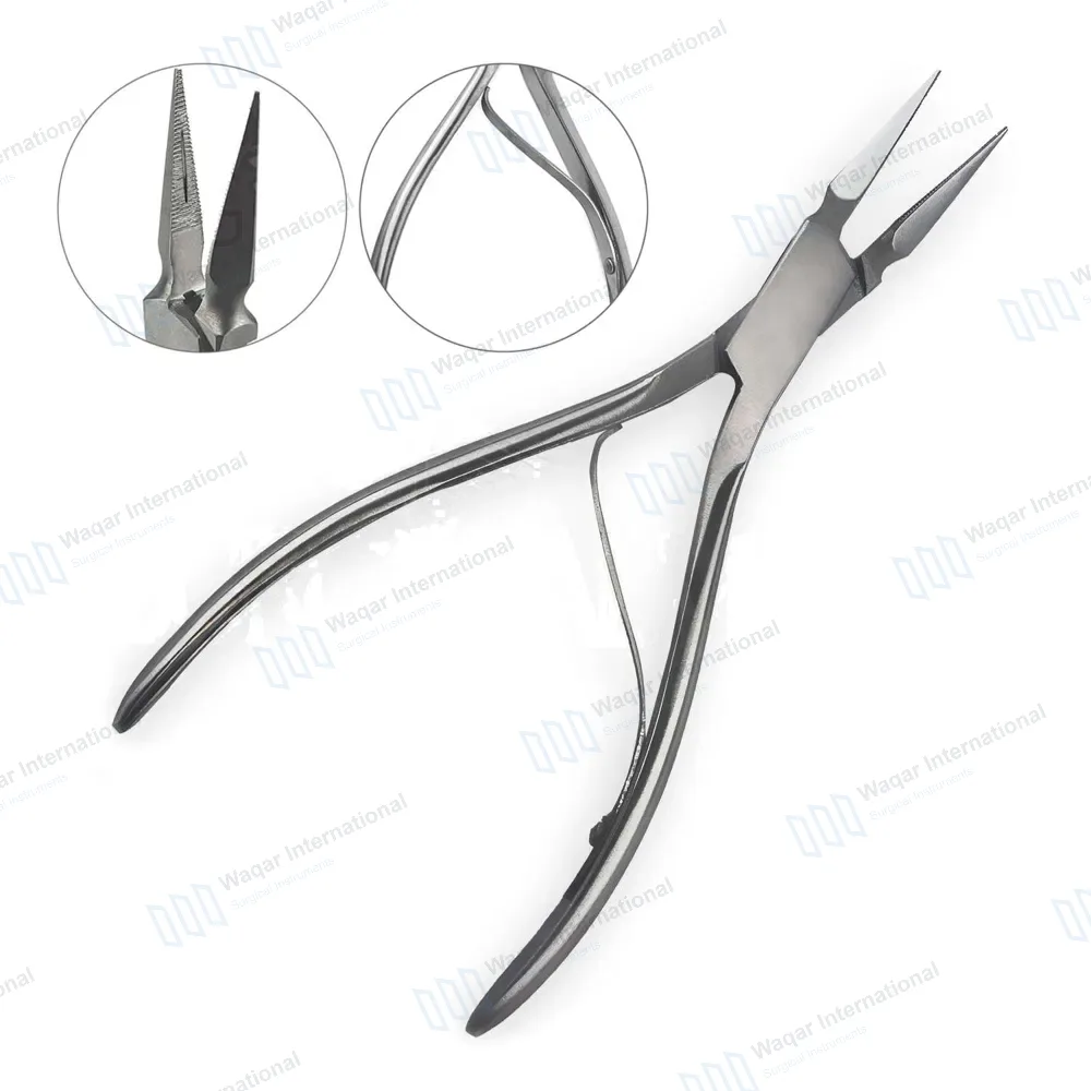 Virtus Splinter Forceps 6″ Straight Serrated Triangle Tips