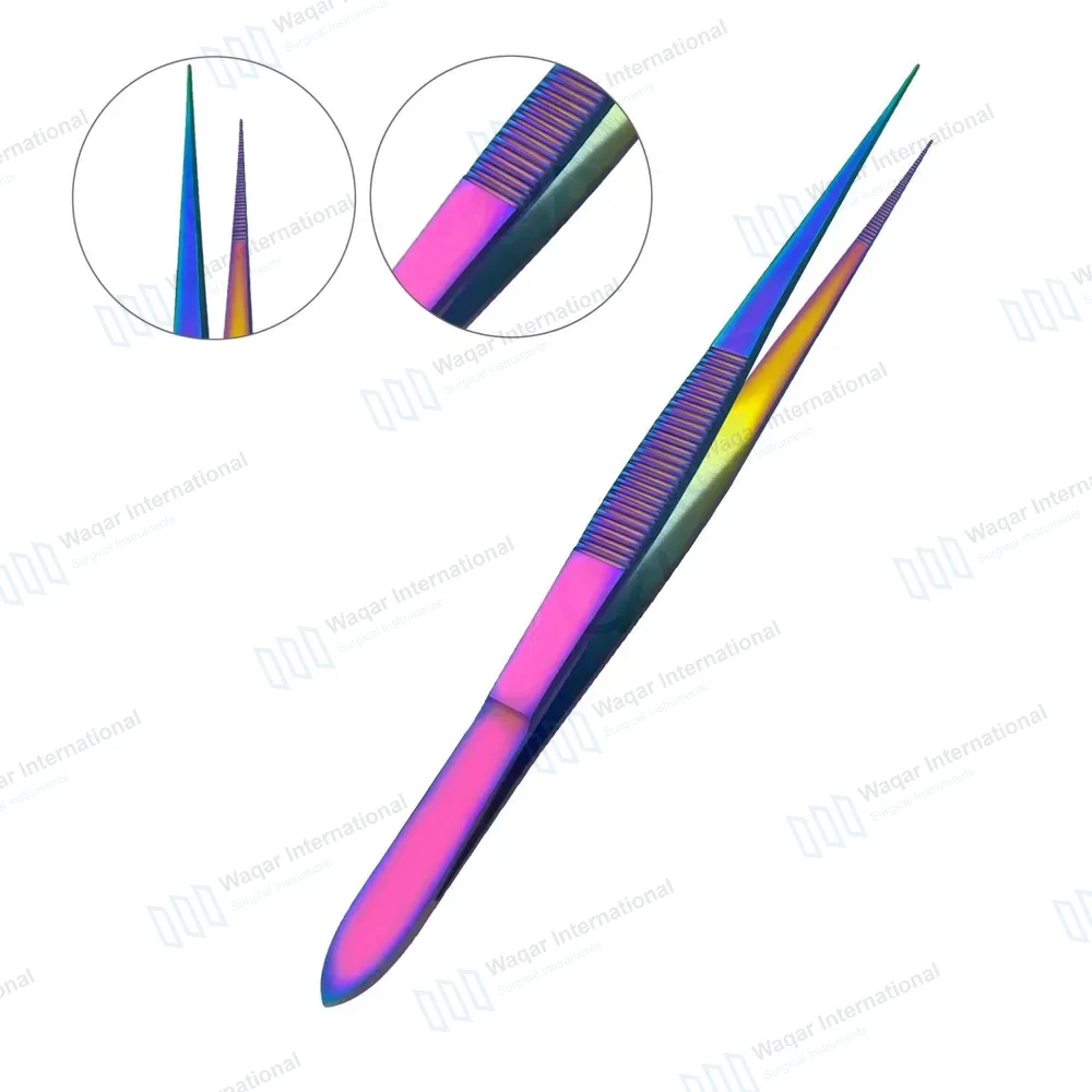 Rainbow Splinter Forceps 4.5″ Pointed Tips