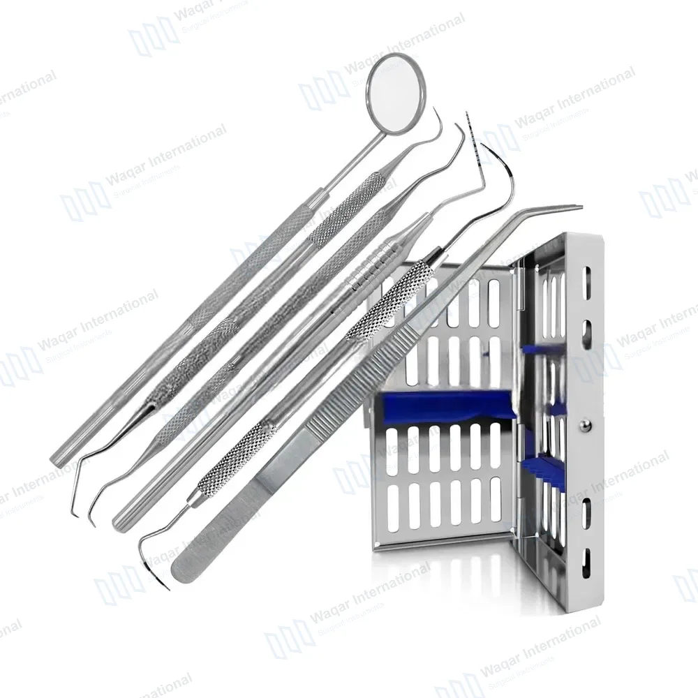 7 Pcs Periodontal Examination Kit w/Sterilization Cassette