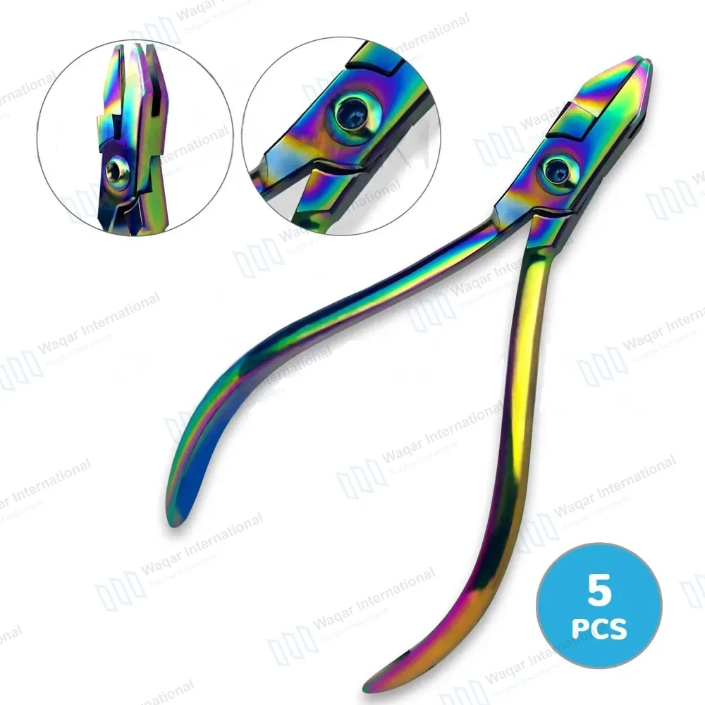 5 Rainbow 3 Prong Dental Aderer Plier Set 5″