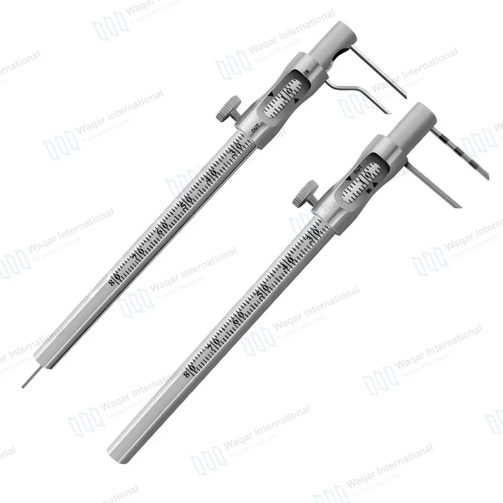 2 Krekeler Sliding Calipers Round Gauge 5″ 0-80mm Straight Curved