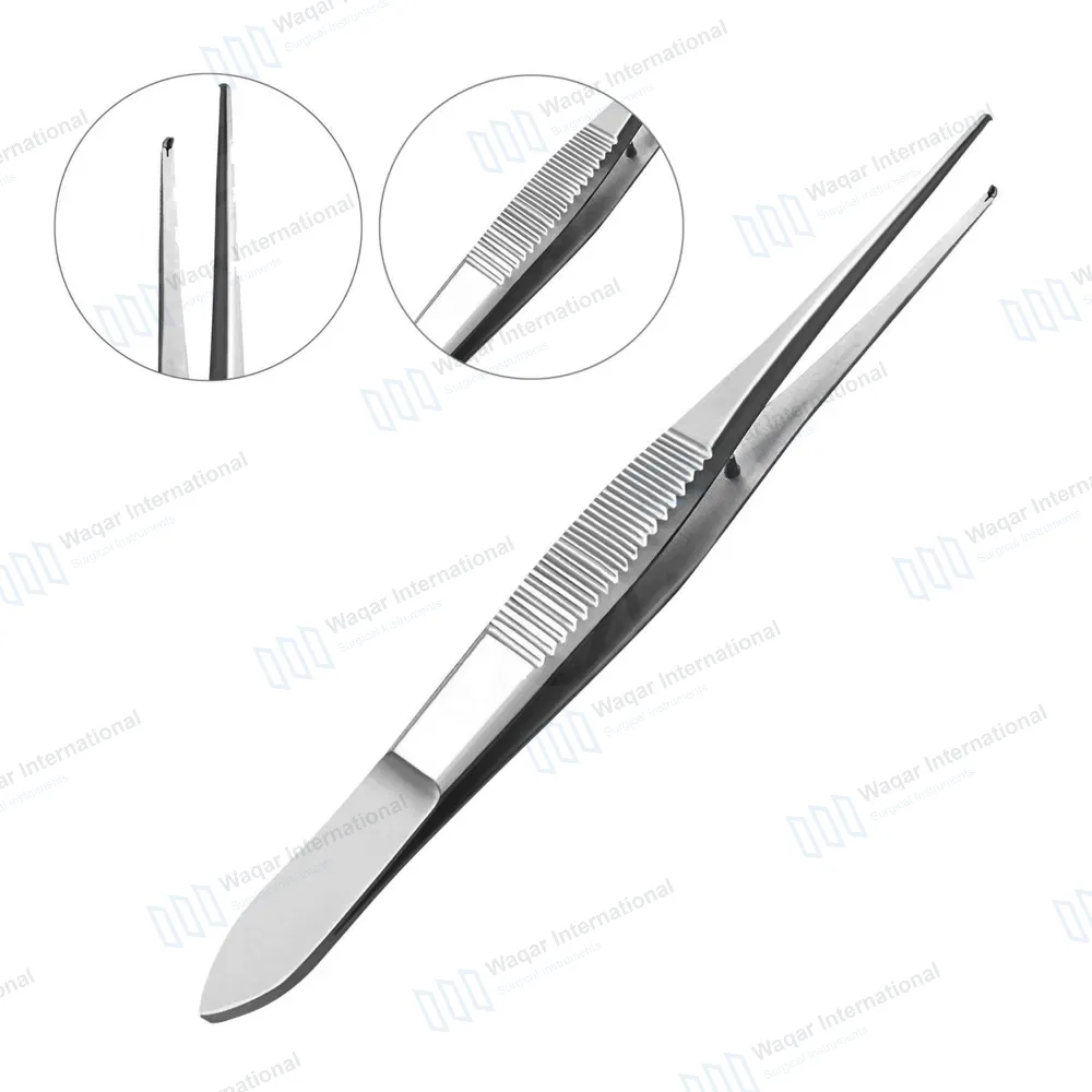 Iris Tissue Forceps 4″ 1×2 Teeth Straight