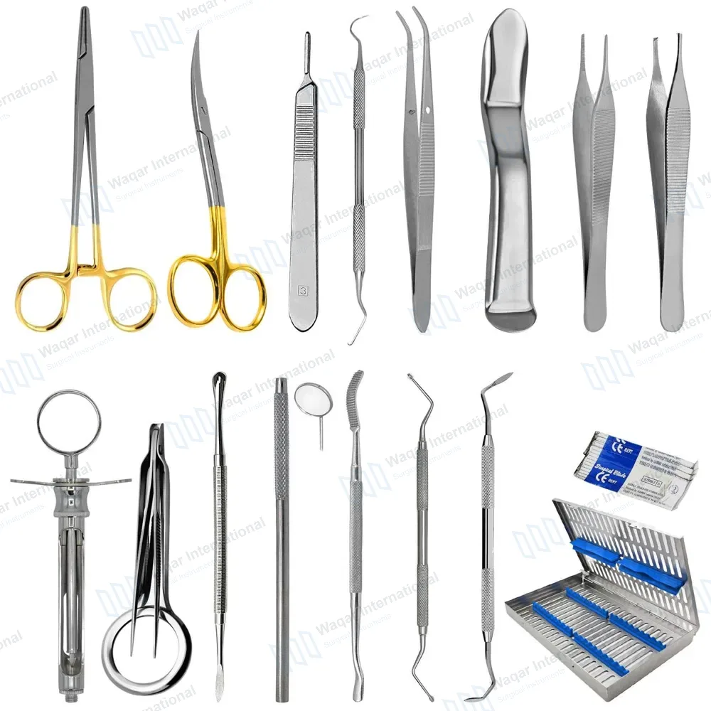 20 Pcs Basic Dental Surgery Kit with Sterilization Cassette