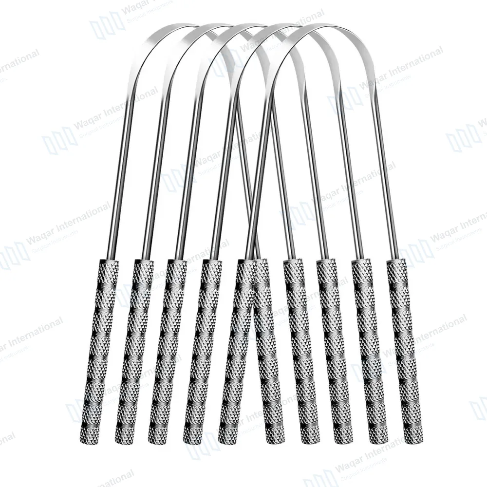 5 Tongue Scraper 5″ Oral Hygiene Care Stainless Steel Tongue Cleaner