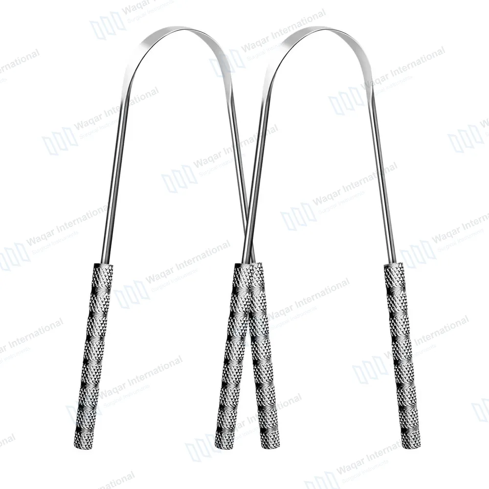 2 Tongue Scraper 5″ Oral Hygiene Care Stainless Steel Tongue Cleaner