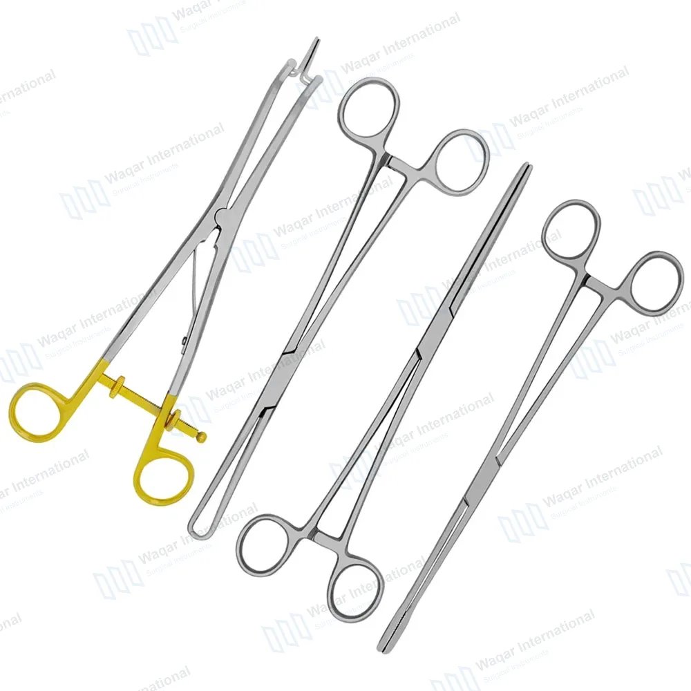 4 Pcs Gynecology Forceps Instruments Set