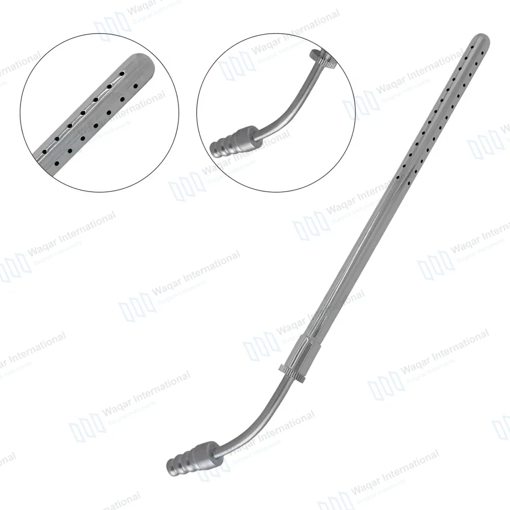 Poole Suction Tube 10″ Curved 23 French