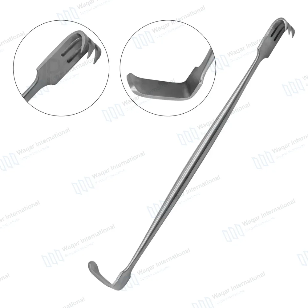 Senn Miller Retractor 3 Sharp Prongs 6 3/8″ Double Ended