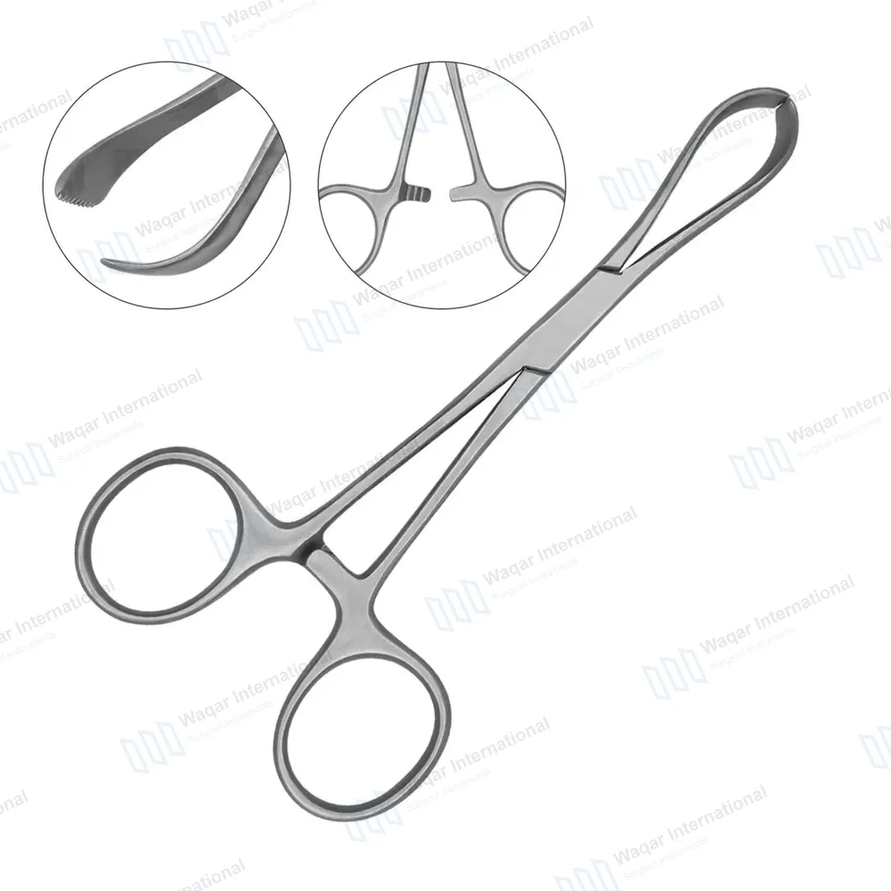 Lorna Non-Perforating Towel Clamp 4.5″ Inward Curved Jaws