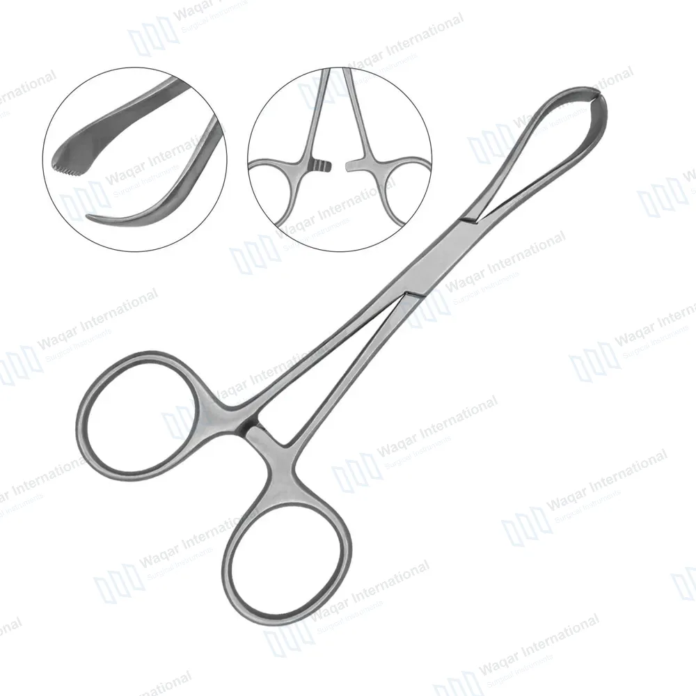 Lorna Non-Perforating Towel Clamp 4″ Inward Curved Jaws