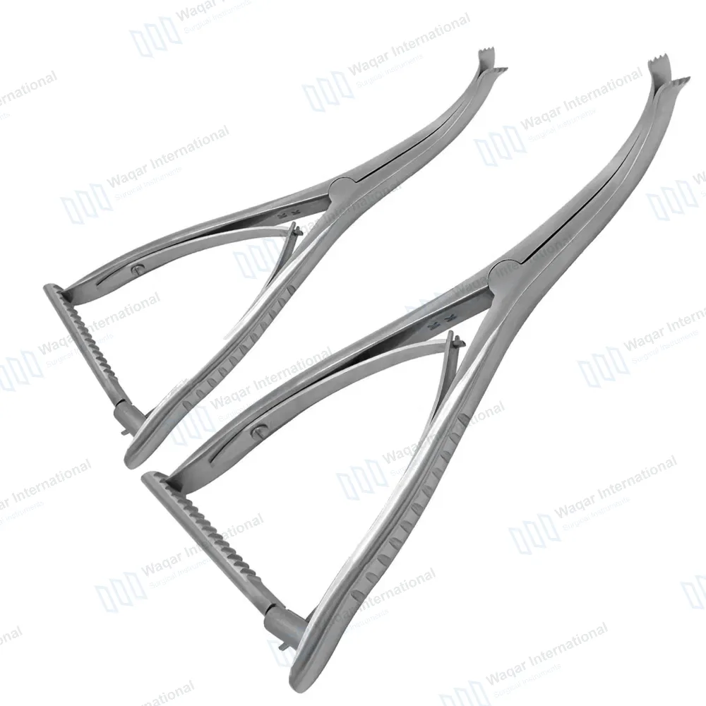 2 Inge Lamina Spreader with Teeth 6″ and 9.5″ Curved Jaws
