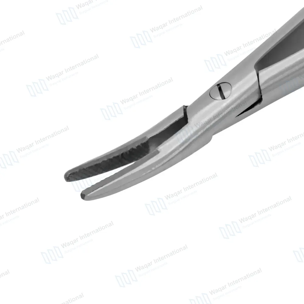 T/C Castroviejo Needle Holder 5.5″ Curved Serrated Tip with Lock